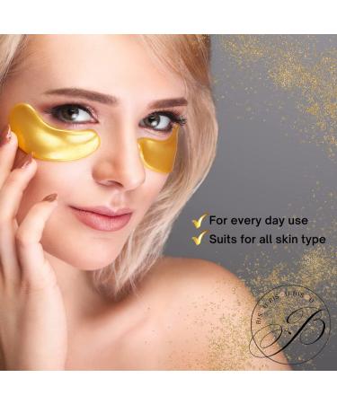 Bisou Bisou Bisou Gold Under Eye Patches with Lip Mask - 16 Pairs | Dark Circles, Puffiness, Wrinkles | Hydrogel Collagen Eye Pad - Buy Online on GoSupps.com