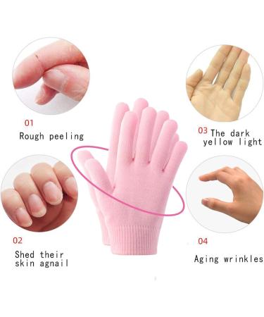 Hydrating Cotton Gloves & Socks Set for Dry Hands and Feet - Beauty Infusion Gel for Cracked Skin - Pink Moisturising Gloves - Buy Online on GoSupps.com