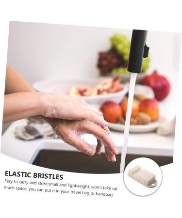 nail brush nail clean up brush nail cleaner brush Clean Brush Nail Cleaning Brush Fingernail Scrub Finger Brush Toe Brush Manicure tools white baby Polypropylene soft fur - Buy Online on GoSupps.com