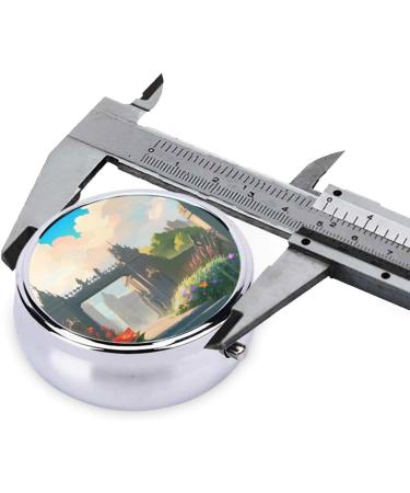 Shop Outside The Castle Round Pill Box - 3 Compartment Portable Travel Organizer for International Shipping - Buy Online on GoSupps.com