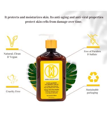 OMM Collection Natural Shea Mango Cacao Hand & Body Lotion - Moisturizer & Lightweight cream for Dry Cracked Sensitive Skin - Non Greasy Super Hydration Promotes Skin Rejuventation Jasmin Blanc - Buy Online on GoSupps.com