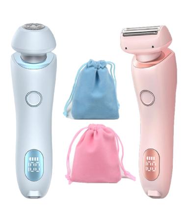 The Glide Pro 3.0 Razor Dusk Razor for Women Dusk Glide Pro 3.0 Shaver DuskOfficial Waterproof Electric Razor Painless Hair Removal 2 in 1 Wet & Dry for Leg Arm Underarm Pubic Area (Blue)