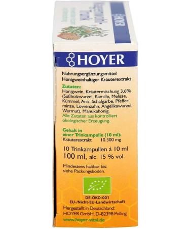 Hoyer Magenwohl Trunk Drinking Ampoules - 10x10 ml | International Shipping Available - Buy Online on GoSupps.com