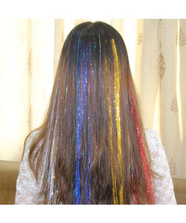 Shop 1x Glitter Tinsel Hair Extensions | Sparkling Hair Bling for Parties - International Shipping Available - Buy Online on GoSupps.com