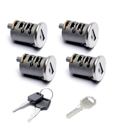 4 Pack Lock Cylinders Compatible with Yakima Car Rack System Components SKS Lockable Accessories Cylinders Includes 4 Cylinders Cores 2 Keys and 1 Control Key