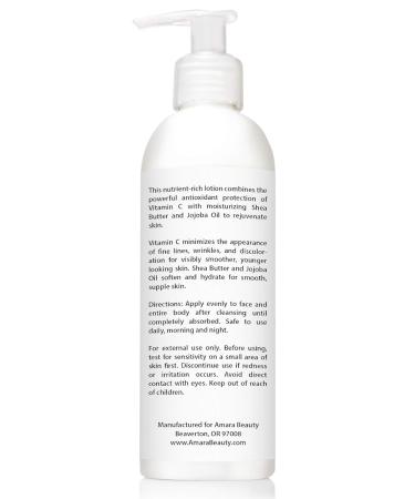 Vitamin C Lotion 15% for Face & Body - Hydrating Shea Butter & Jojoba Oil - 237 ml | International Shipping Available - Buy Online on GoSupps.com