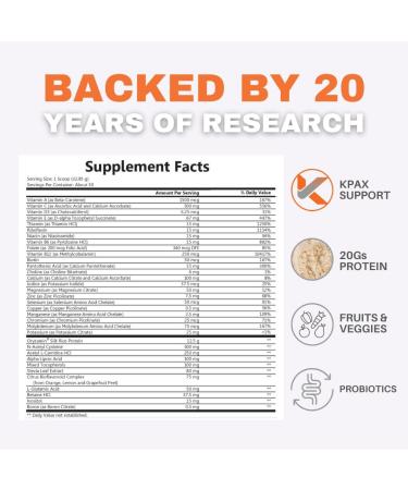 Buy KPAX Immune Protein Blend - Mitochondrial Support + Green Superfood & Probiotics Vanilla - 2lb | International Shipping Available - Buy Online on GoSupps.com
