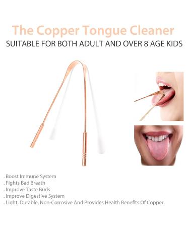 Copper Tongue Cleaner | Bad Breath Relief Tongue Scraper for Fresh Breath | International Shipping Available - Buy Online on GoSupps.com