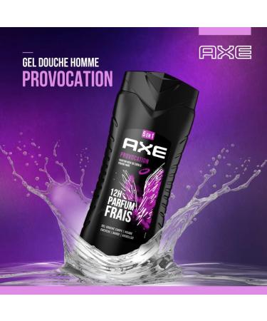 AX - Provocation 5in1 Men's Shower Gel - 24h Moisturizing - 87% Natural Ingredients - Coconut & Black Pepper Fragrance - 400 - Buy Online on GoSupps.com
