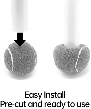Florencey 2 PCS Precut Walker Tennis Ball for Furniture Legs and Floor Protection Heavy Duty Long Lasting Felt Pad Covering Grey - Buy Online on GoSupps.com