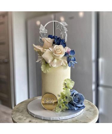 Daimay 6PCS Acrylic Happy Birthday Cake Toppers Leaf Arch Door Dessert Toppers Party Cupcake Topper Picks Cake Decorations for Birthday Wedding Engagement Party Supplies - Buy Online on GoSupps.com