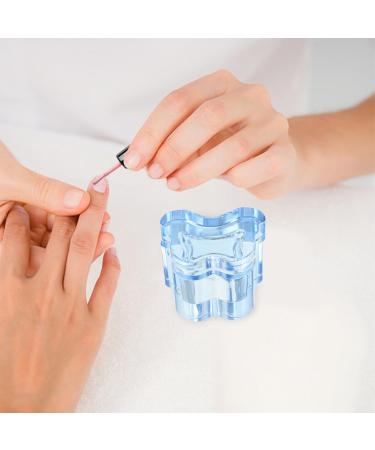 Beavorty Glass Crystal Dappen Dish with Lid Bowl Cup Nail Dappen Cup Nail Art Dappen Bowl Jewelry Bowl Manicure Brush Pen Tools Holder for Acrylic Liquid Powder Nail Blue - Buy Online on GoSupps.com