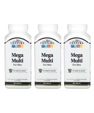 21st Century Mega Multi for Men Multivitamin & Multimineral 90 tablets Pack of 3