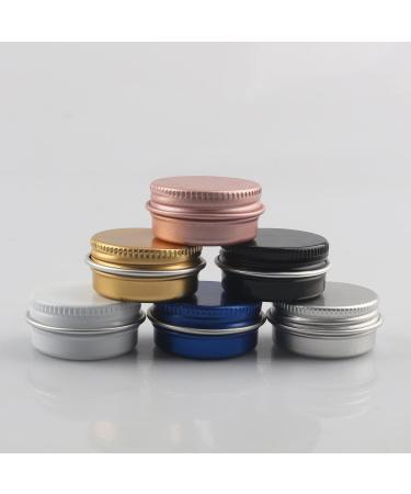 Zeoabsy 12-Piece Silver Aluminum Empty Doses with Screw Lid - 10ml Cream Box Tins for Cosmetics Ointments & Candles - Includes 6 Spatulas - Buy Online on GoSupps.com