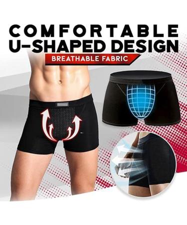 Men's Health Enlargement Underpants with Magnetic Therapy Physiological Underwear 52 Energy Magnets Pack of 3 (Tricolor L) Tricolor Large - Buy Online on GoSupps.com