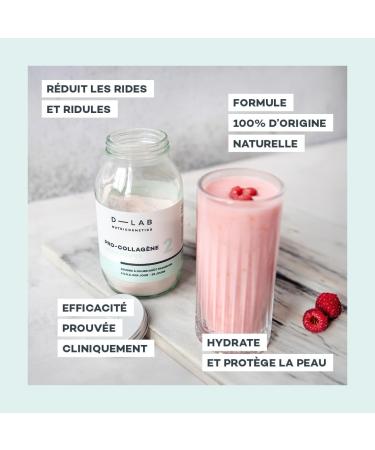 D-LAB Pro-Collagen New Skin | 1 Month Anti-Aging Food Supplement | Visibly Reduces Wrinkles Deeply Hydrates with a Natural Raspberry Flavored Formula - Buy Online on GoSupps.com