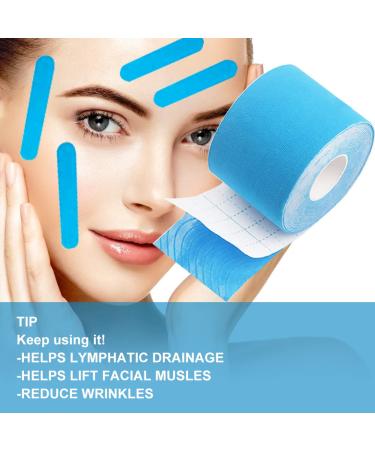 Face Lifting Tape & Anti-Wrinkle Patches - Myofascial Face Area Cap for Skin Tightening & Forehead Lines - 2.5cm x 5m - Shop Worldwide! - Buy Online on GoSupps.com
