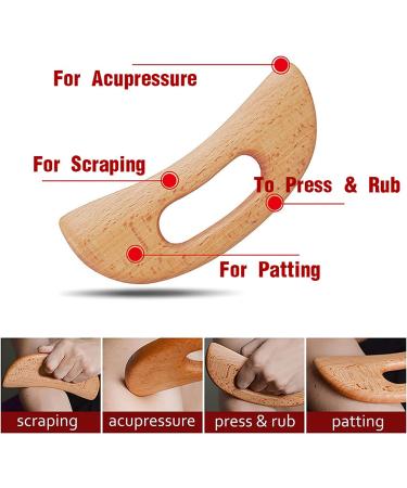 WJRQD Wooden Gua Sha Tool - Lymphatic Drainage Massage Device for Legs Back Face & Neck | Relieve Fatigue & Promote Wellness - Buy Online on GoSupps.com