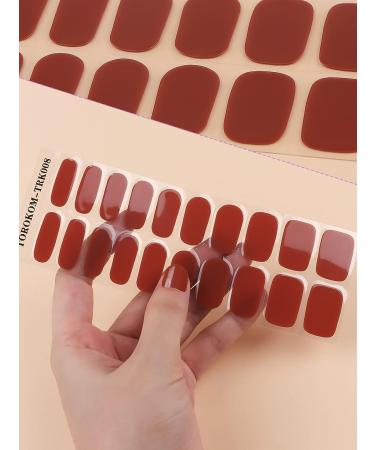 EBANKU Cured Gel Nail Strips - Long Lasting Waterproof Nail Wraps with Cuticle Stick, Nail File, and Wipes - UV/LED Lamp Required | NJTZ-008 - Buy Online on GoSupps.com