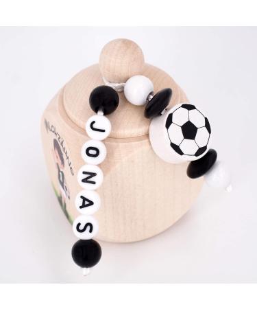 Personalized Wooden Milk Tooth Box for Soccer Players - Custom Name Keepsake Gift for Birthdays & Daycare - Buy Online on GoSupps.com