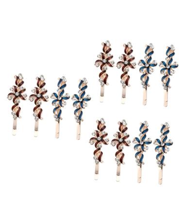FRCOLOR 6 Pairs Branch Leaf Hairpin Barrettes for Jewel Hair Clips Flower Hair Clips for Women Hair Jewels for Women Purple Hair Comb Bridal Accessories Child Alloy The Flowers