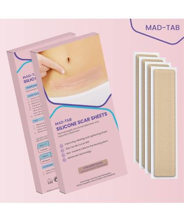 Silicone Scar Sheets for Keloid, C-Section, Tummy Tuck - Surgical Scar Treatment Gel Bandage - Buy Online on GoSupps.com