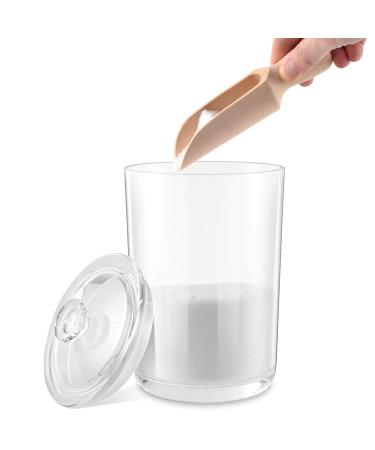 DOSTATNI 1000ML/33OZ Glass Bath Salt jar With Scoop Bath Salt Containers with Lids and Scoop Bath Salt Big Jar for Salt Candy Tea