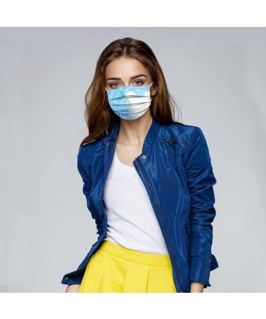 10-Piece Adult Mouth Protection - Breathable One-Way 3-Layer Face Masks with World Peace Pigeon Design - Colorful Bandana Scarves for Men - Buy Online on GoSupps.com
