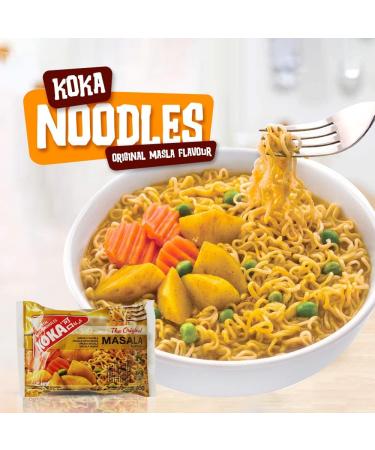 Karrma Koka Noodles | The Original Masala Flavour | Koka Oriental Style Instant Noodles | Snack or Meal Accompaniment | Ready in 2 Minutes -85g - Pack of 10 85.00 g (Pack of 10) - Buy Online on GoSupps.com
