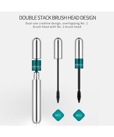 Eyelash Mascara Smudge Proof Eye Lash Mascara With Two Brush - Waterproof Mascara Lash Extension Safe Lash Primer Thick Dense Curling Eye Lash Mascara For Bigger Eyes And Make Up Bairong - Buy Online on GoSupps.com