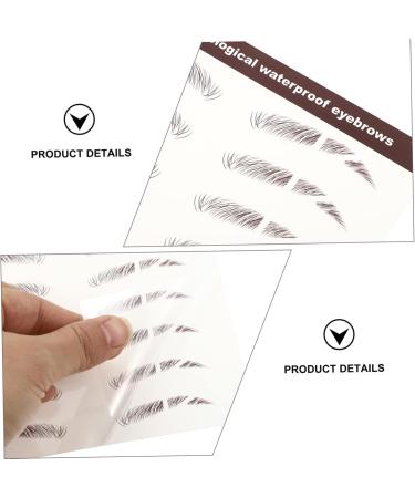 DOITOOL 30 Pcs Eyebrow Stickers Brown Eyebrow Sticker Imitation Eyebrow Tattoos Bionic Transfer Stickers 3d 6X1X0.1CMx5pcs Brownx5pcs - Buy Online on GoSupps.com