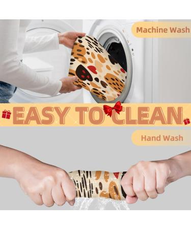 Leopard Heart Beard Bib Apron | Beard Hair Catcher for Men | Perfect Christmas & Father's Day Gift - Buy Online on GoSupps.com