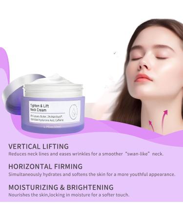 Neck Firming Cream with Hyaluronic Acid - Tighten Lift & Hydrate for Youthful Skin | 1.7 oz - Buy Online on GoSupps.com