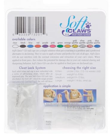 Buy SOFTCLAWS Claw Protectors for Cats - Small Transparent | Safe & Effective Nail Caps for Cats | International Shipping Available - Buy Online on GoSupps.com