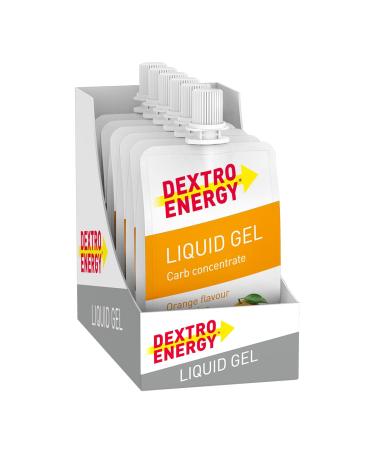Dextro Energy Liquid Gel Orange + Vitamins - 6x60ml (6 Series) - Grape sugar concentrate from fast available carbohydrates energy gel vitamin B6 energy bar Alternative liquid gel orange + vitamins 60 ml (6 Pack)