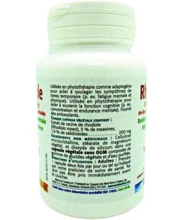 Rhodiola Extract 200 mg 60 vegetable Capsules - Buy Online on GoSupps.com