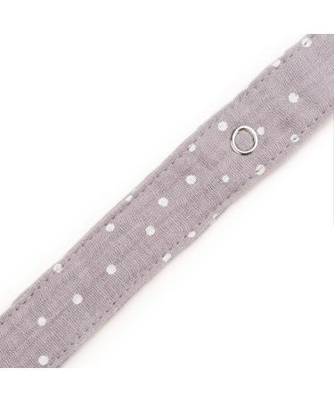 Custom AngelicArt Pacifier Strap for Boys & Girls - Engraved Name - Gray Dotted - Perfect Baby Gift - Buy Online on GoSupps.com