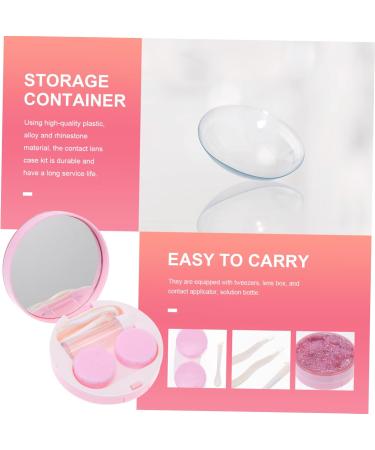 Partykindom Contact Lens Container - Glitter Lens Organizer & Suction Cup Storage Box - Perfect for International Shipping - Buy Online on GoSupps.com