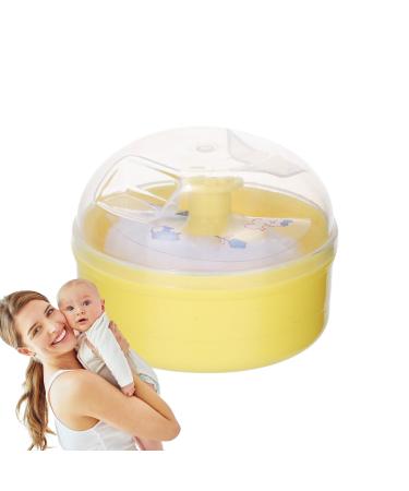 Pouffle En Poudre Pour Les Tout-petits - Applificateur De Poudre Et Ensemble De R cipients De Stockage Mat riaux Doux Parfaits Pour Les Changements De Couches Pour B b Et Soins Du Corps Complet | Li Yellow