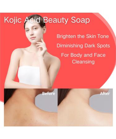 Kojic Acid & Turmeric Soap - Skin Brightening Natural Soap - Kojic Acid Soap with Vitamin C E Hyaluronic Acid Papaya - Gentle Soap Bar for Face and Body Moisturizing - Bar Soap for Acne Dark Spots - Buy Online on GoSupps.com