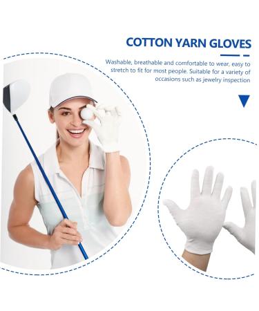 jojofuny 12pairs Gloves Poly Santa Cosplay Costume Jewelry Glove Paraffin Bath Mittens Wax Bath Mittens Santa Costume Work Labor Protection Cotton Absorb Sweat Cotton Yarn White - Buy Online on GoSupps.com