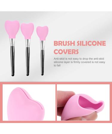 FRCOLOR Makeup Brush Covers - Reusable Silicone Travel Holders & Organizer Case (3pcs Pink) | Perfect for International Shipping - Buy Online on GoSupps.com