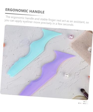 POPETPOP 2pcs Silicone Beauty Ruler Eyeliner Pencil Makeup Applicator Angled Eyebrow Stencils Shield Massage - Buy Online on GoSupps.com