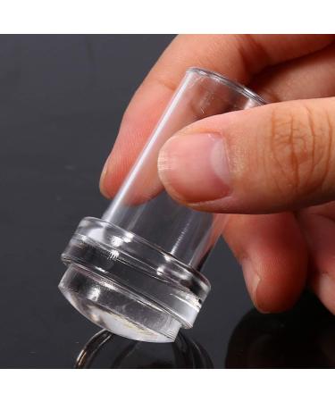 Nail Art Stamper Scraper Set Fashionable Transparent Silicone Nail Polish Transfer Manicure Tool for Women - Buy Online on GoSupps.com
