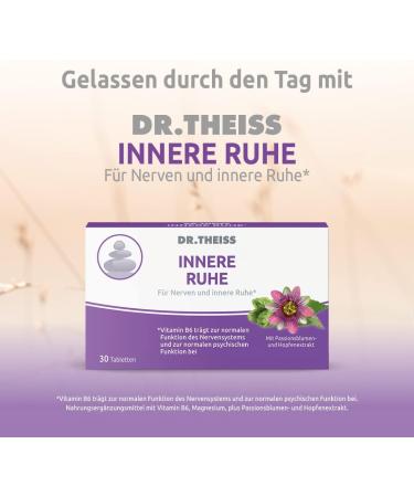 Dr. Theiss Inner Rest - 30 Tablets for Nerve Support & Inner Peace | Stress Relief with Magnesium Passion Flower & Hops - International Shipping Available - Buy Online on GoSupps.com