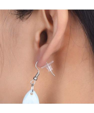 Clear Silicone Earring Backs - Safety Clutch Ear Locking Stopper (Pack of 100) - Buy Online on GoSupps.com