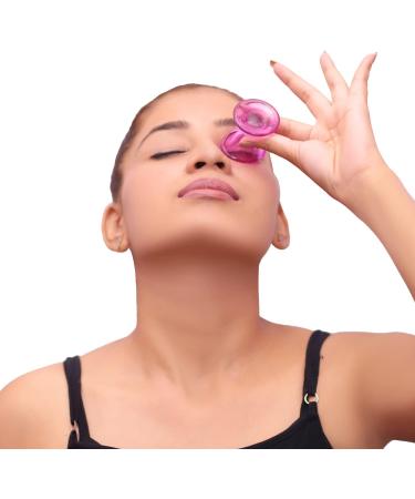 Glass Eye Wash Cup Set for Clean & Healthy Eyes | Soothing Relief from Irritants | Eye Shaped Rim | Set of 2 (Pink) - Buy Online on GoSupps.com