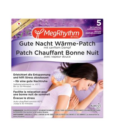 MegRhythm Good Night Heat Patch - Contents: 5 warming neck patches - Relaxation and helps reduce stress - With lavender scent - Buy Online on GoSupps.com