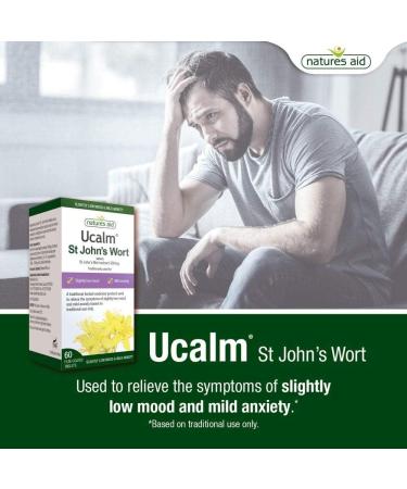 St Johns Wort 2 x 60 Vegan Tablets Relieve The Symptoms of Slightly Low Mood and mild Anxiety - Buy Online on GoSupps.com