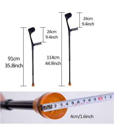 LINYUES 1 Pair Medical Forearm Crutches for Adults Lightweight Walking Crutches Adjustable Arm Crutches for Children Youth Elderly Black - Buy Online on GoSupps.com